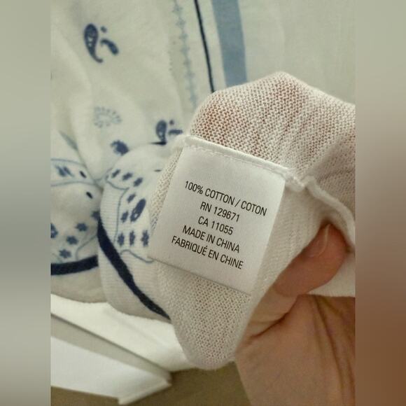 Skull Cashmere Cotton Graphic Print Top Bandana Print Tank Top Cotton Size Small - Picture 6 of 7